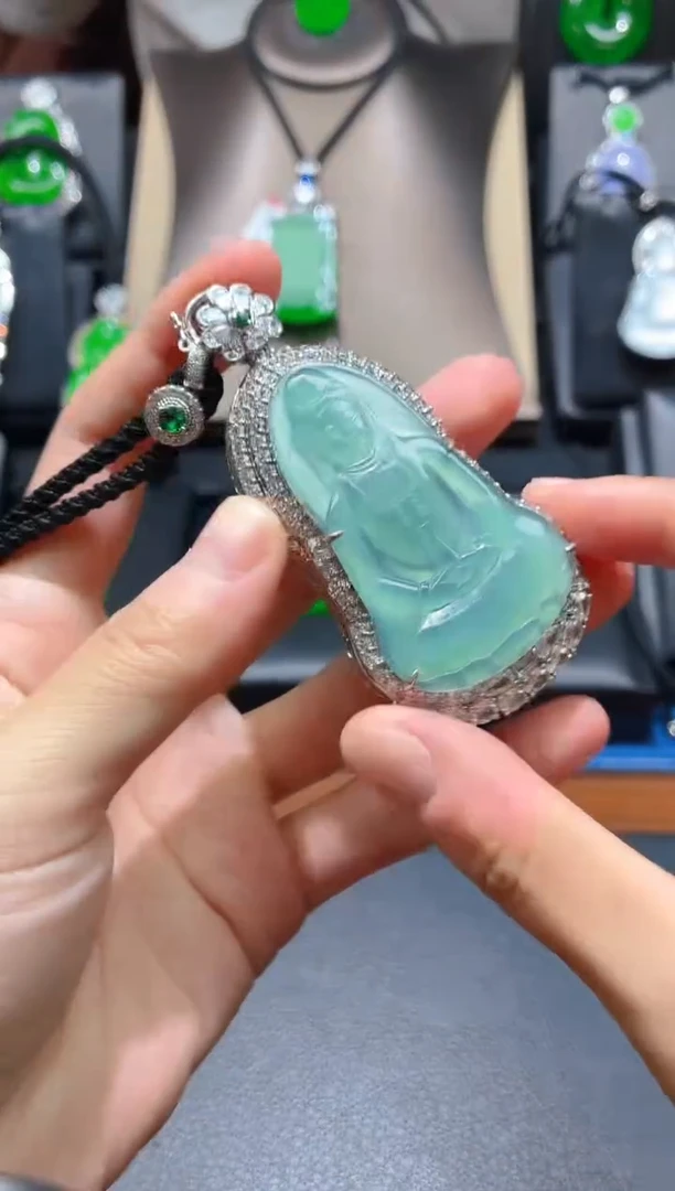 翡翠未镶嵌颈饰天然S14