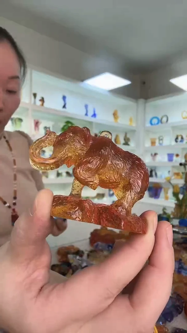 手工艺品琉璃象j