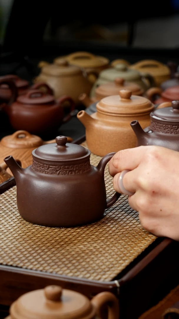 【闪购商品】紫砂茶壶言心紫砂壶天青电窑