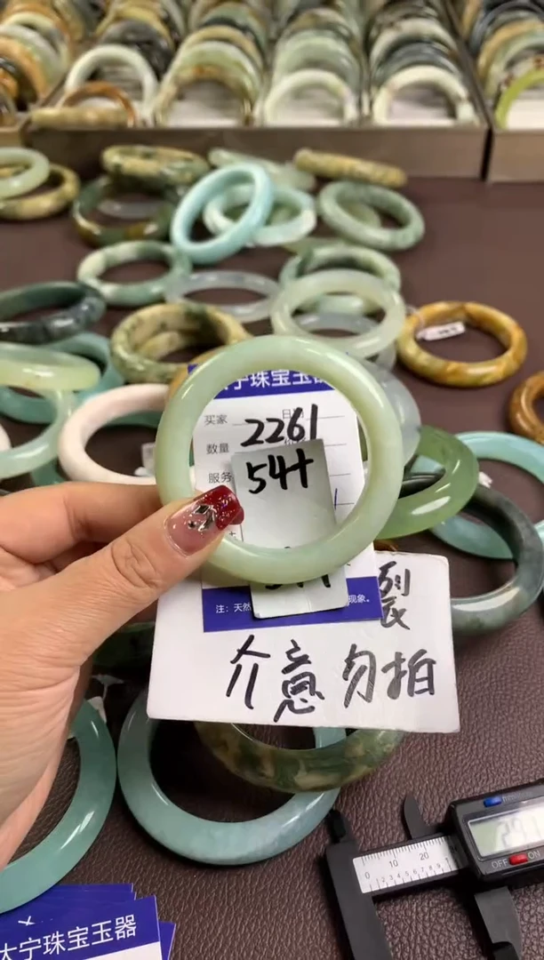 【闪购商品】蛇纹石玉手镯未镶嵌2261