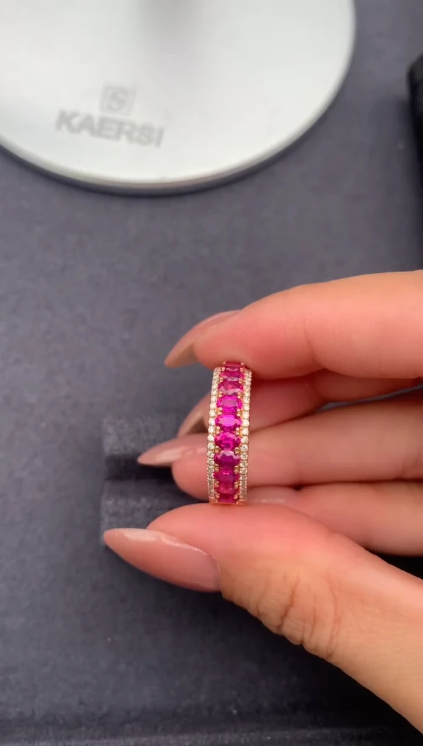 18K金镶嵌戒指红宝石1.6ct红宝石  FH 定制