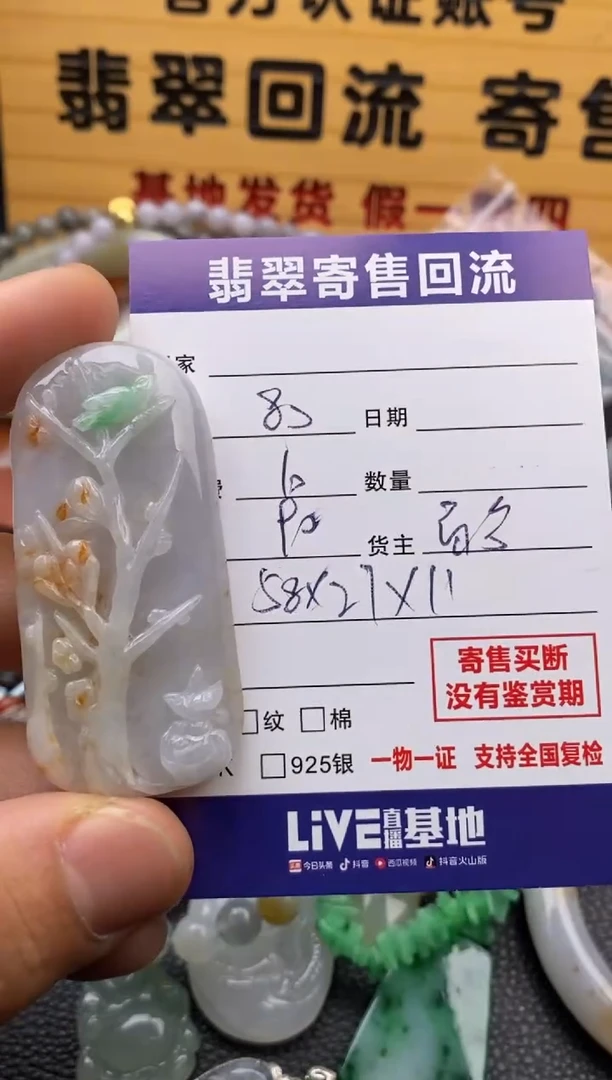 翡翠未镶嵌颈饰21015403