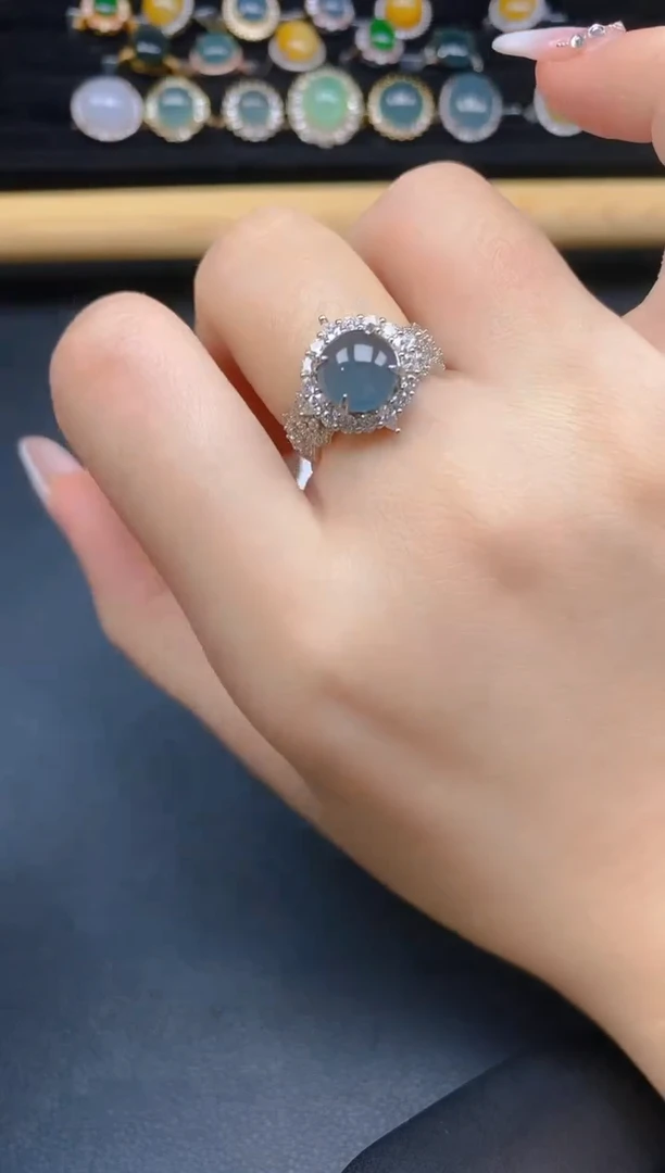 银S925镶嵌戒指翡翠42