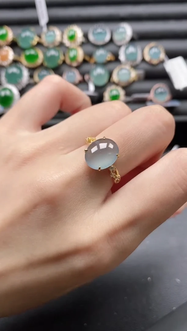 【闪购商品】翡翠戒指银S925镶嵌51151