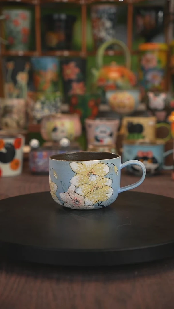 紫砂油画手绘釉下彩