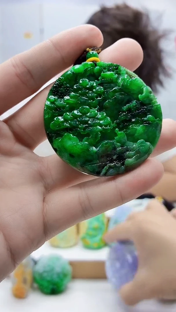 未镶嵌定制翡翠4688bb-毛货挂件67