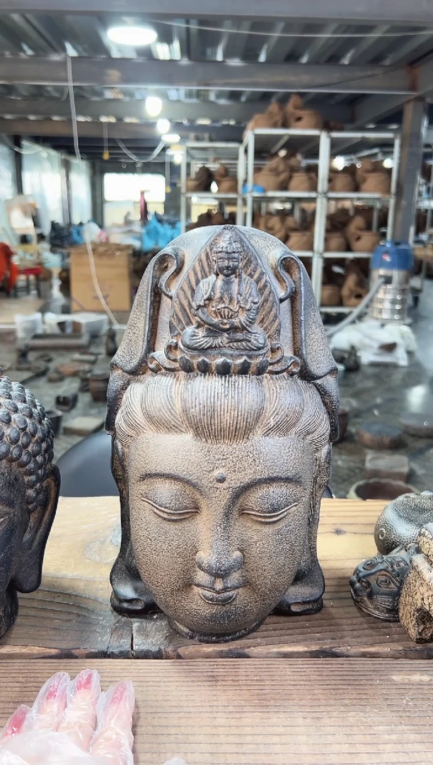 陶土【火山泥】观音佛首