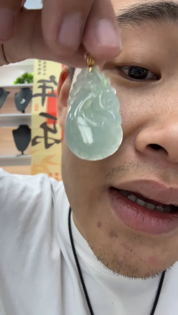 【闪购商品】翡翠颈饰18K金镶嵌天然翡翠A货孤品一件