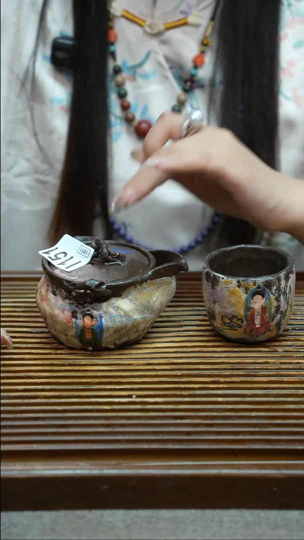 万古烧粗陶手工茶具