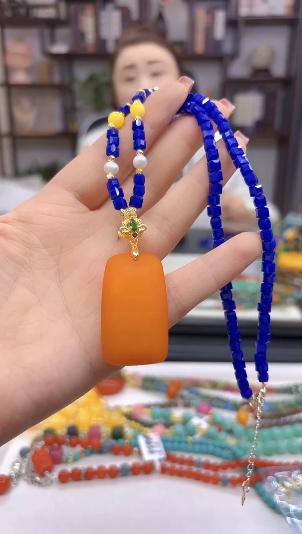 【闪购商品】蜜蜡颈饰未镶嵌项链X444