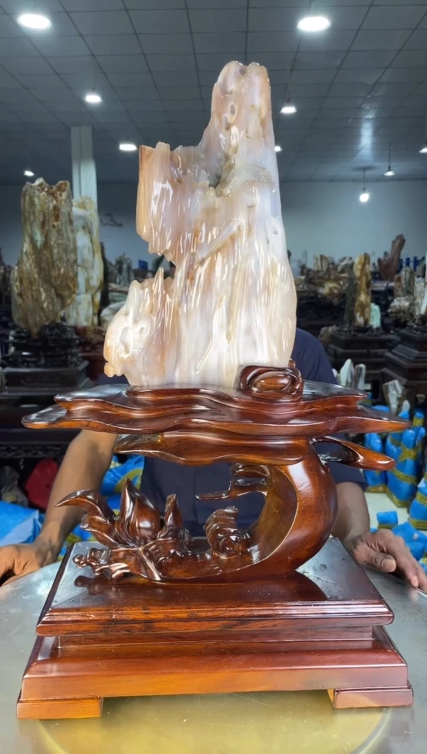 未镶嵌摆件硅化玉36