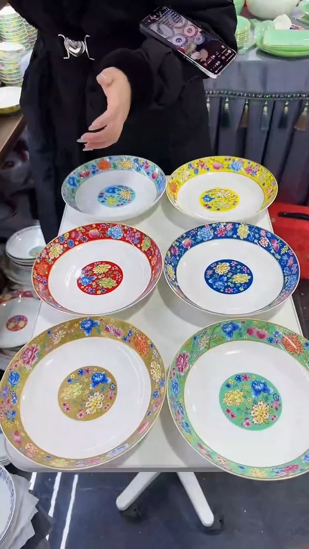 【闪购商品】瓷片 8英寸深盘6个景德镇陶瓷