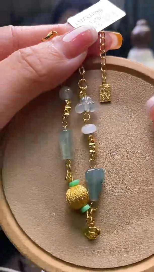 翡翠银S925镶嵌颈饰净货12748