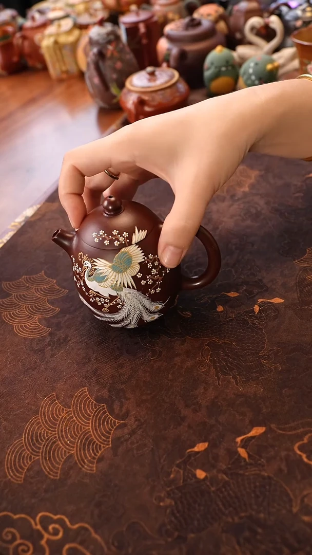 茶壶紫砂凤凰龙蛋