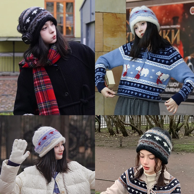 冷帽｜浮生八记复古费尔岛卷边冷帽