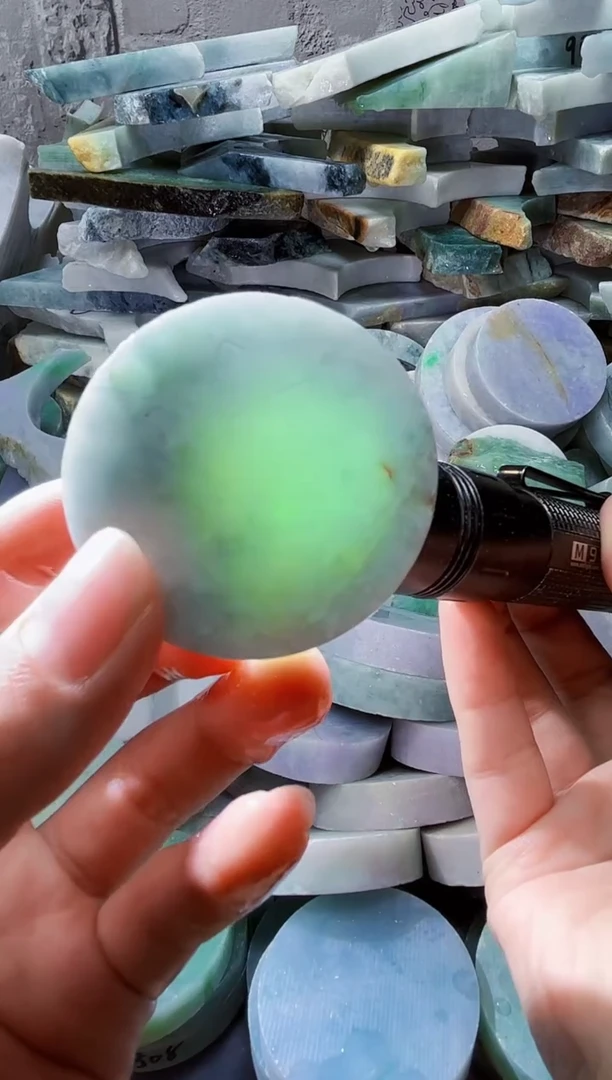 裸石翡翠天然翡翠A货玉 南 037