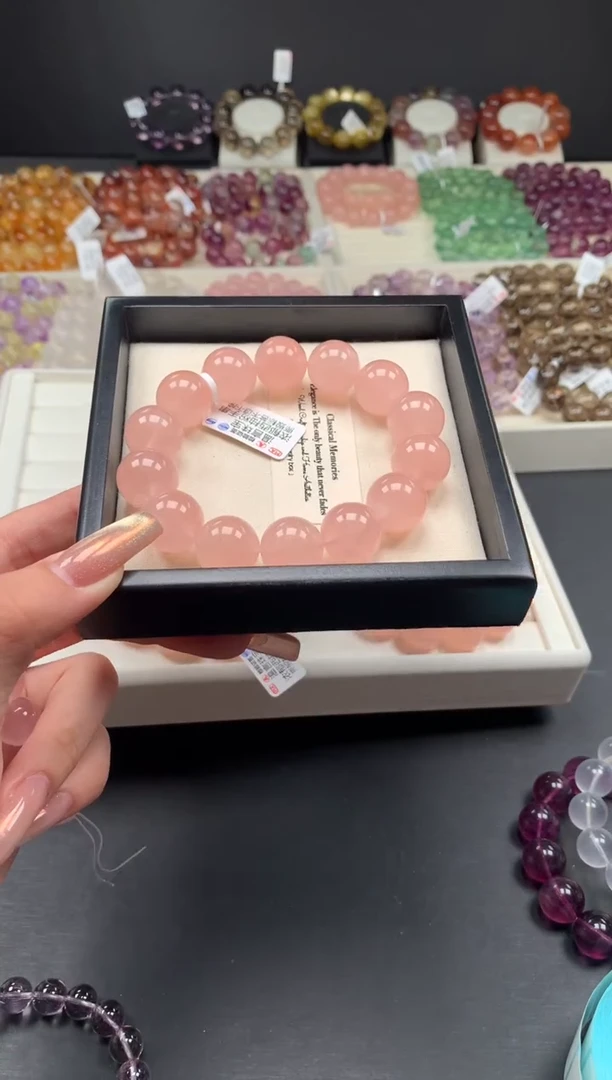 【闪购商品】水晶手链未镶嵌西柚粉16 A58