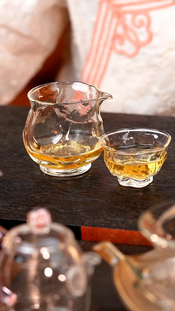 暗香疏影/海浪纹匀杯+核桃浮生杯