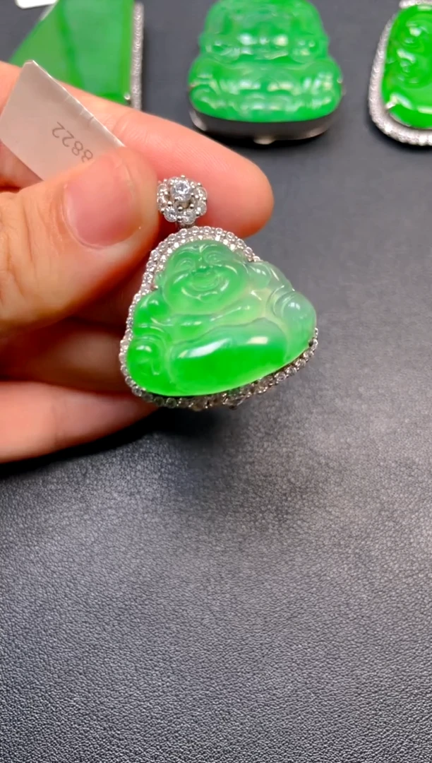 吊坠(不含链)银S925镶嵌翡翠dz1