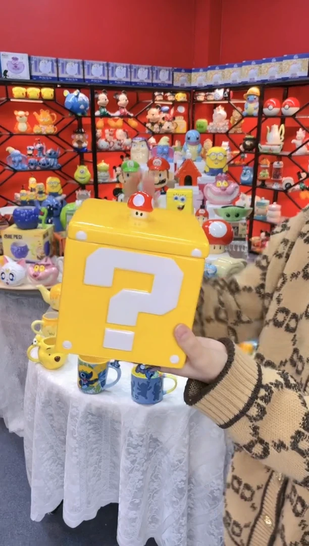 【闪购商品】.@@问号陶瓷储物收纳罐