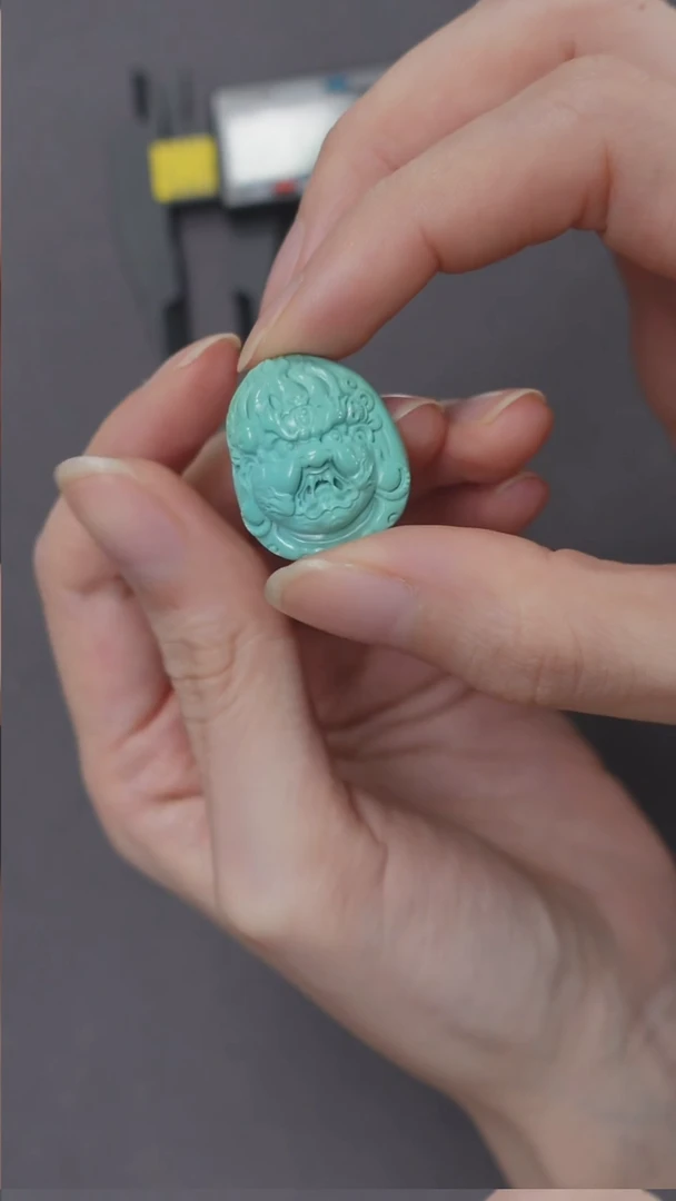 绿松石未镶嵌颈饰绿松大黑天