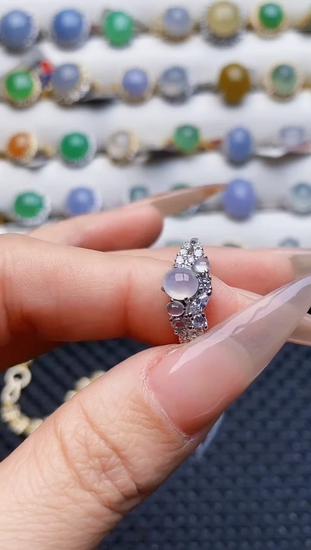 银S925镶嵌戒指翡翠2249