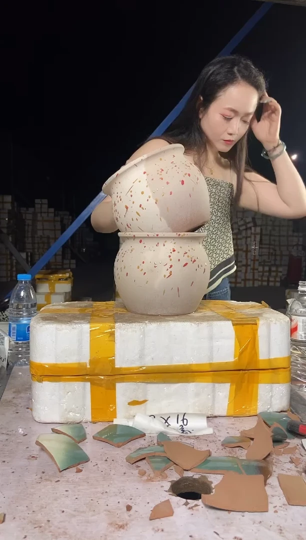 宜兴紫砂粗陶花盆18/16