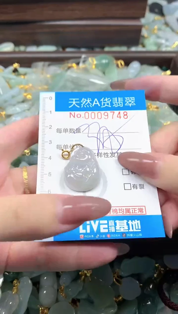 颈饰未镶嵌翡翠净货挂件-9748