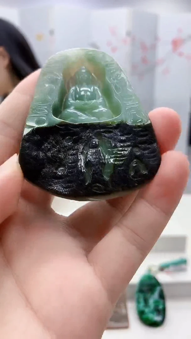 未镶嵌定制翡翠4812bb-毛货挂件11