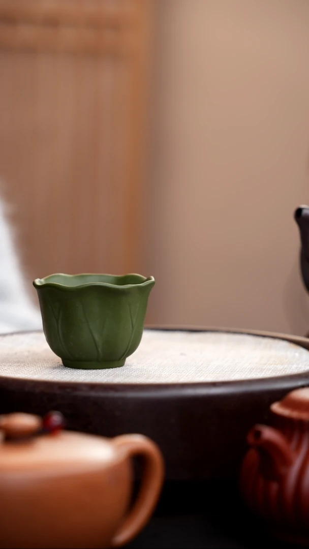 【闪购商品】紫砂茶壶民国绿荷叶主人杯