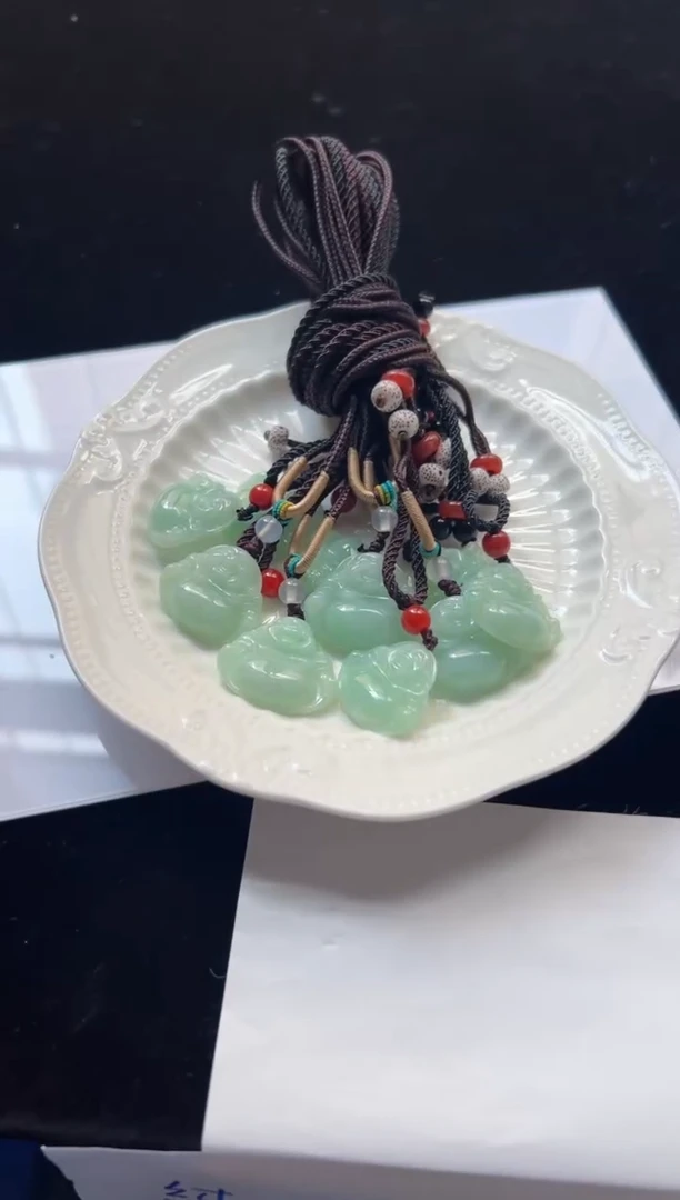 翡翠未镶嵌颈饰多样性发一件/配绳2