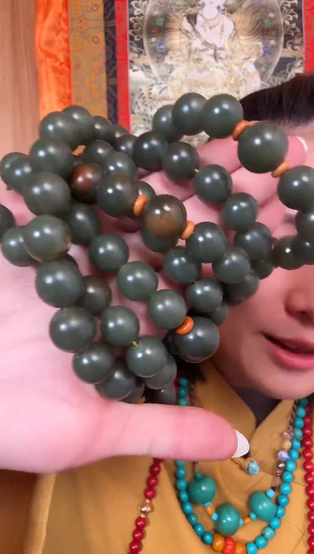 铁合金花岗石藏式风格珠串