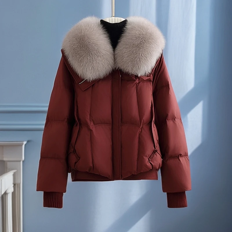 高级感超保暖棉服女冬季新款可拆卸毛领加厚宽松时尚韩版棉袄外套