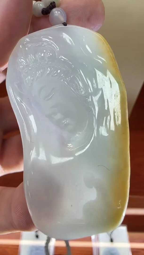 未镶嵌挂件翡翠A货翡翠孤品国雕谢林工