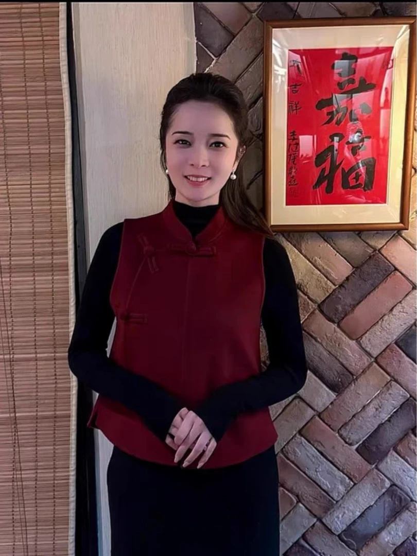 【红运当头】996款一姐新年战袍秋冬百搭短款红色马甲喜气洋洋