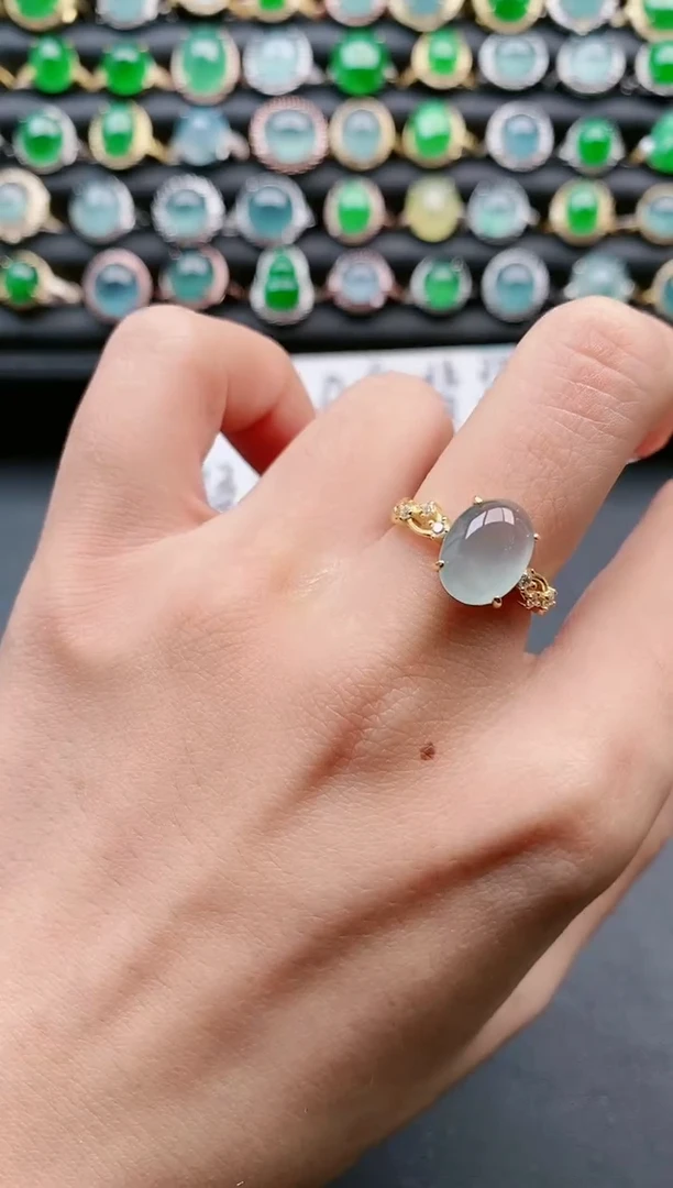 【闪购商品】翡翠戒指银S925镶嵌111111111