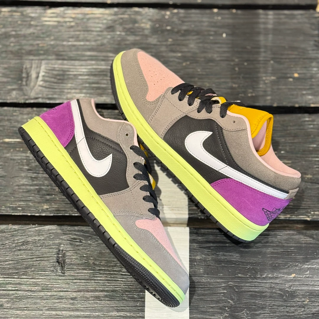 AIR JORDAN 1 LOW男款低帮黑棕色耐磨运动鞋复古休闲板鞋官方正品