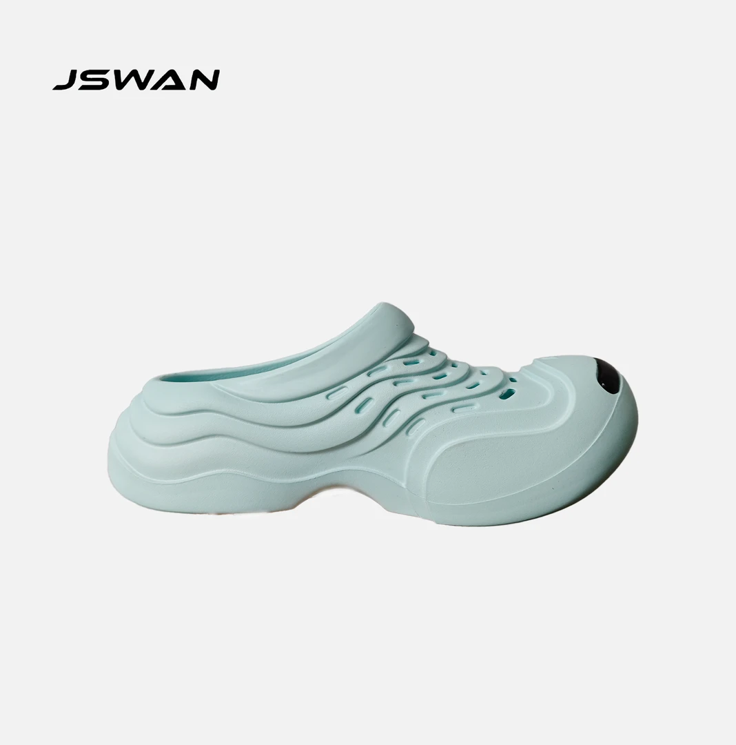 【影】圆头夏季增高时尚外穿休闲鞋包头老爹鞋透气厚底机甲风洞洞鞋