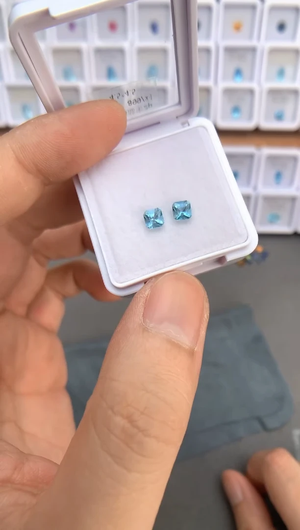 未镶嵌裸石定制海蓝宝石0.9ct