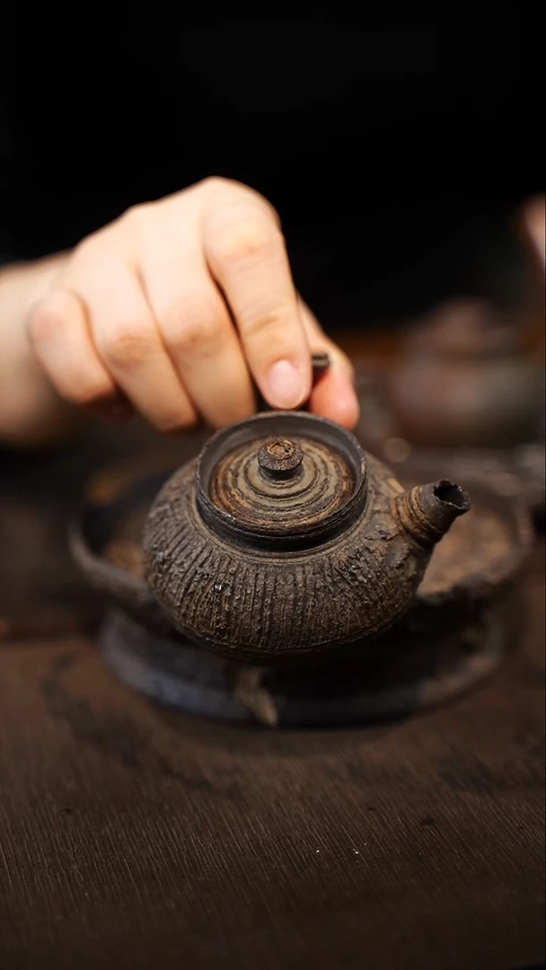 全手工制作  南蛮侧把壶