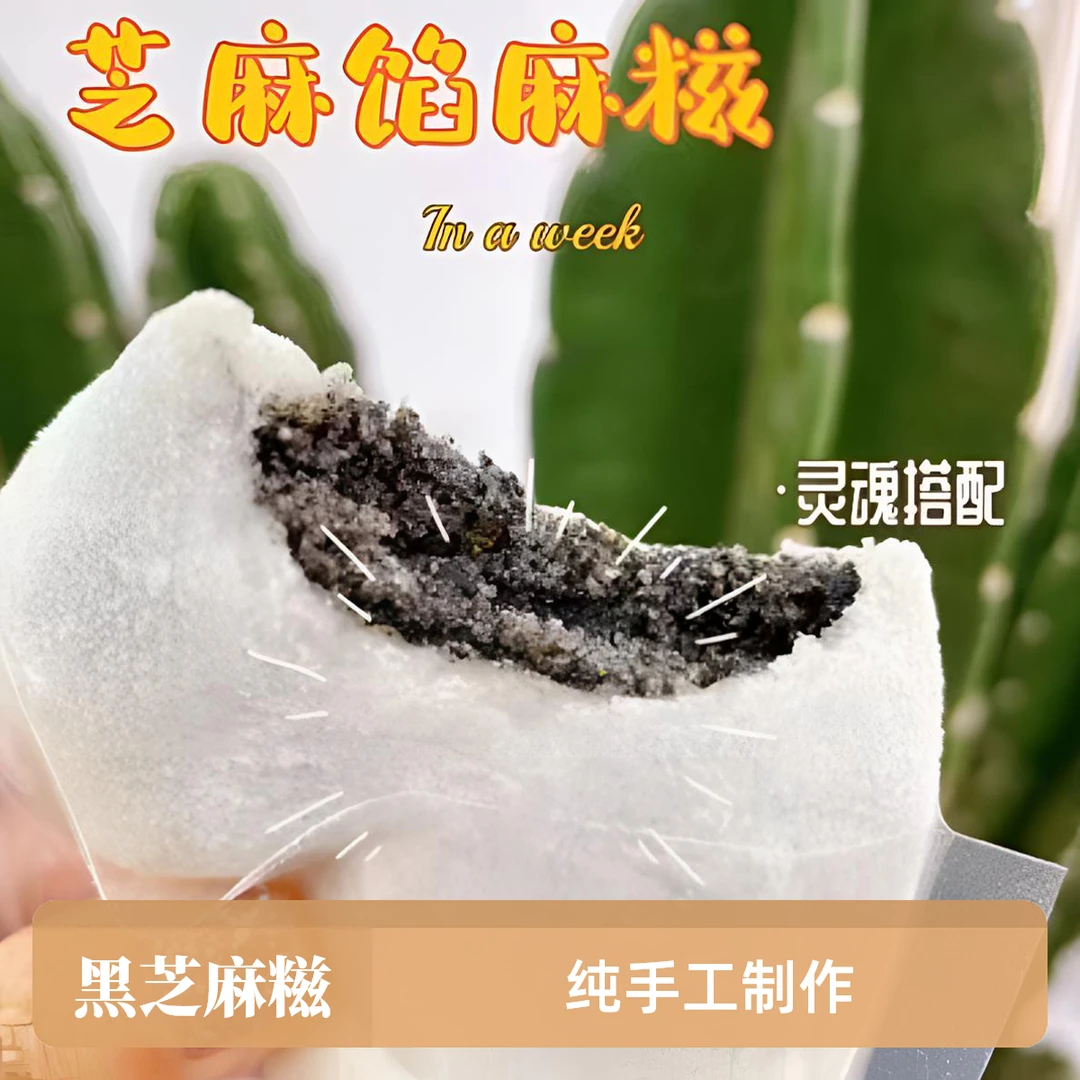 纯手工 黑芝麻麻糍 围炉烤着吃 顺丰包邮