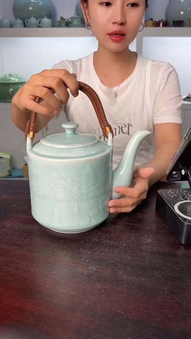 龙泉云间青瓷小米茶器