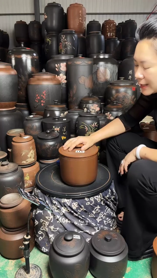 罐大大瑕疵茶叶罐 古铜色小五饼 541