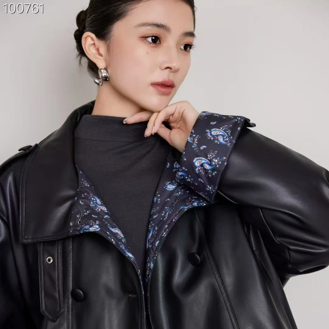 户外皮衣鹅绒服二合一气质立领休闲时尚韩版冬季羽绒服外套7357