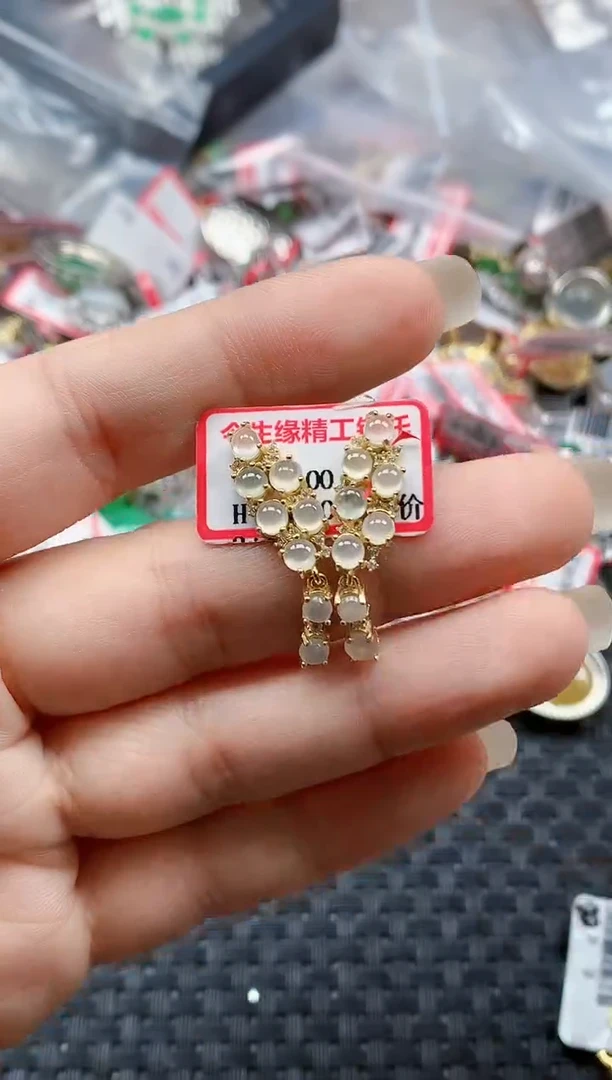 银S925镶嵌戒指翡翠天然A货缅甸翡翠