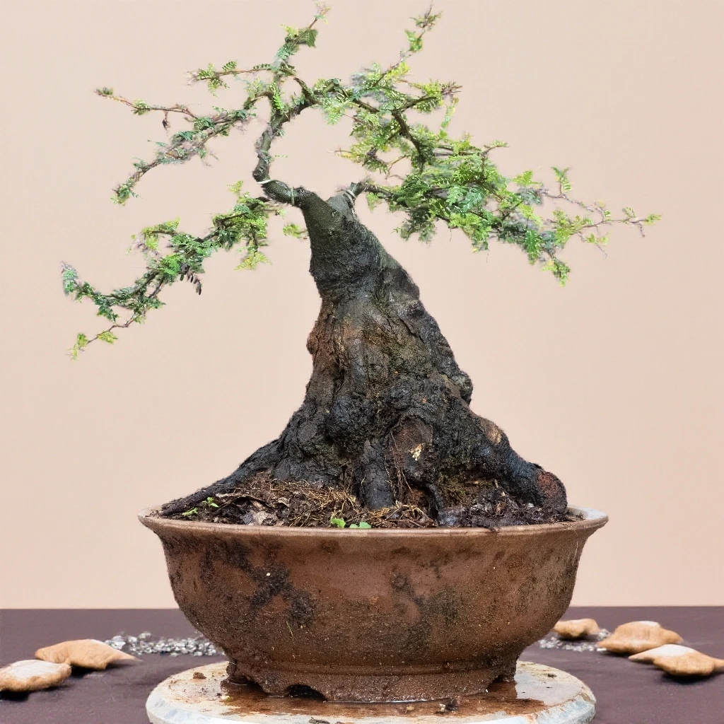 云南盆景素材清香木迎春花羊蹄甲小石积（一物老桩植物一拍）