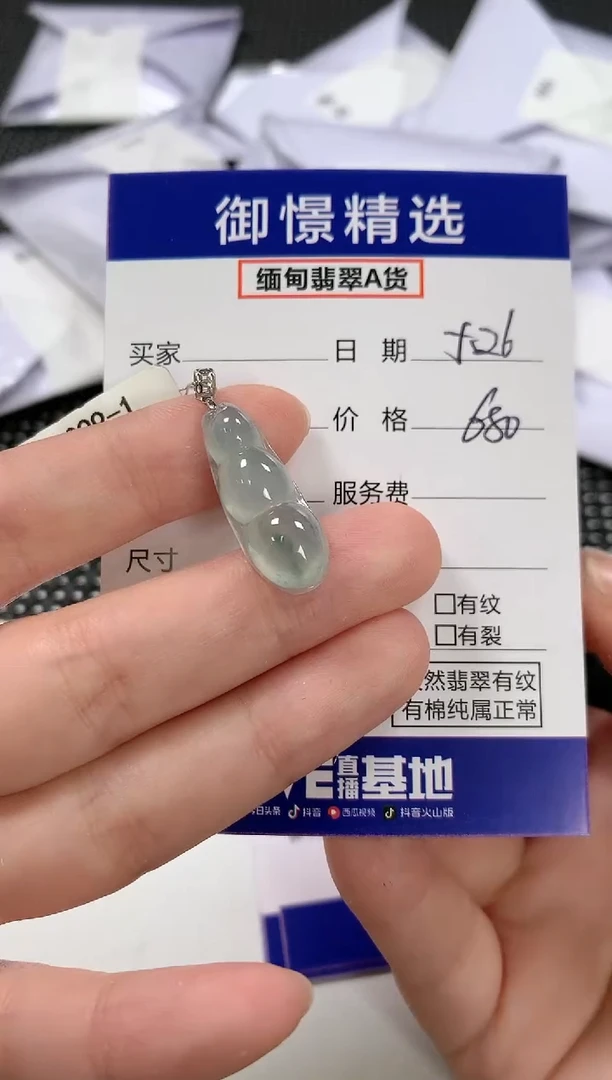 翡翠18K金镶嵌颈饰26