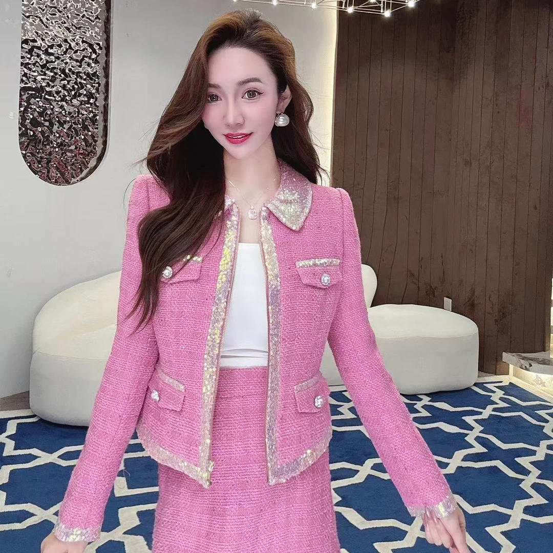 【MIA.G】【羽绒】【幻彩芭蕾】重工小香风外套 XY211R