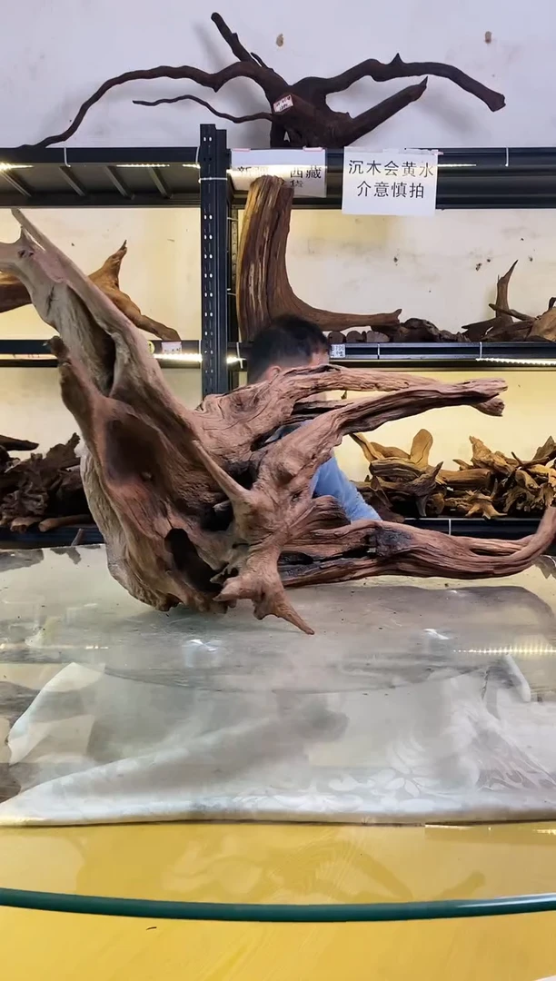 【闪购商品】柚木木艺鱼缸造景沉木969