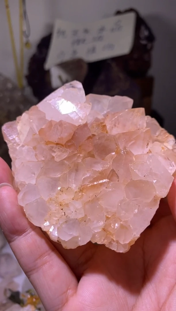 未镶嵌珠宝半成品水晶129号 247克红胶花白水晶晶花